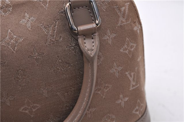 Louis Vuitton Monogram Satin Little Alma Hand Bag Gray Beige M92147 LV 5982D