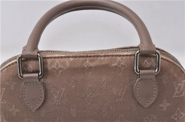 Louis Vuitton Monogram Satin Little Alma Hand Bag Gray Beige M92147 LV 5982D