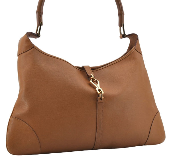 Authentic GUCCI Bamboo Kandinsky Shoulder Hand Bag Leather 0014061 Brown 5983D