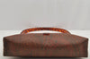 Authentic ETRO Paisley Plastic Shoulder Bag Purse PVC Leather Bordeaux Red 5983I