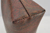 Authentic ETRO Paisley Plastic Shoulder Bag Purse PVC Leather Bordeaux Red 5983I