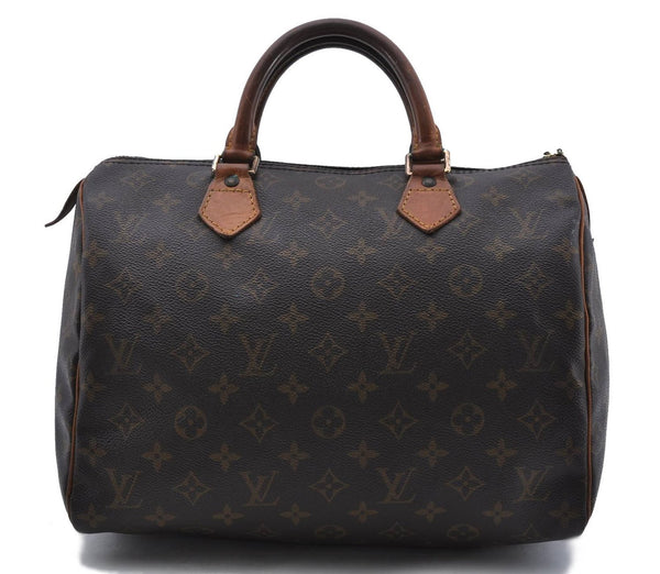 Authentic LOUIS VUITTON Monogram Speedy 30 Hand Bag M41526 LV Junk 5989C