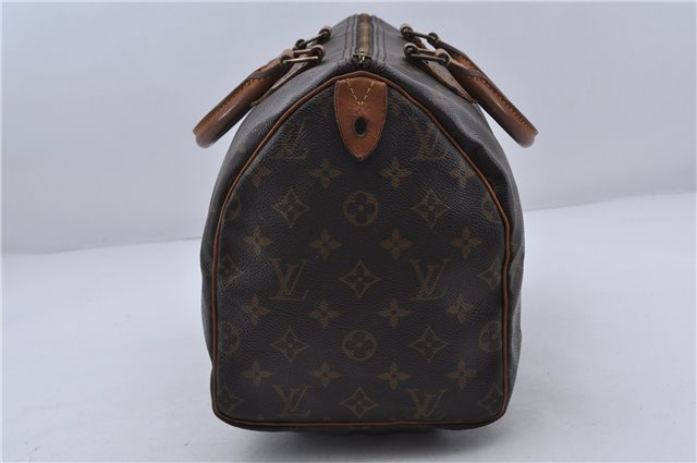 Authentic LOUIS VUITTON Monogram Speedy 30 Hand Bag M41526 LV Junk 5989C