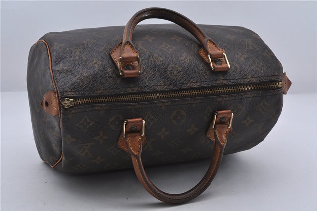 Authentic LOUIS VUITTON Monogram Speedy 30 Hand Bag M41526 LV Junk 5989C