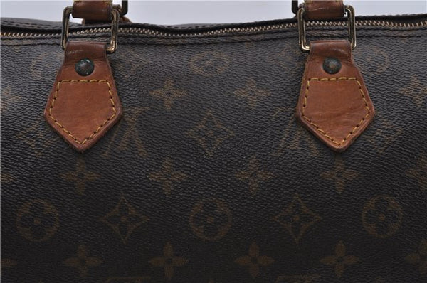 Authentic LOUIS VUITTON Monogram Speedy 30 Hand Bag M41526 LV Junk 5989C