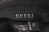 Authentic GUCCI Vintage Bucket Hat GG Canvas Leather Size XL 22" Black 5989I