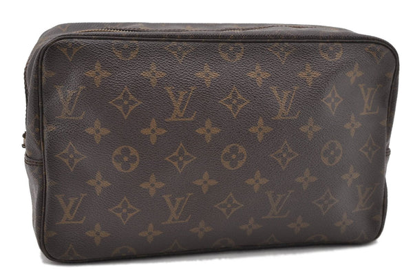 LOUIS VUITTON Monogram Trousse Toilette 28 Clutch Hand Bag M47522 LV Junk 5990C