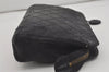 Authentic CHANEL Calf Skin Bicolore CC Logo Clutch Hand Bag Purse Black 5991I