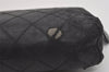 Authentic CHANEL Calf Skin Bicolore CC Logo Clutch Hand Bag Purse Black 5991I