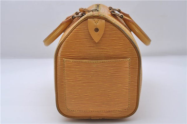 Authentic Louis Vuitton Epi Speedy 25 Hand Boston Bag Yellow M43019 LV 5992D