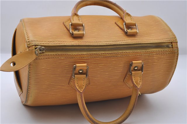 Authentic Louis Vuitton Epi Speedy 25 Hand Boston Bag Yellow M43019 LV 5992D