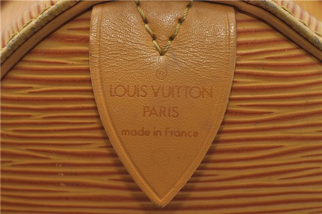Authentic Louis Vuitton Epi Speedy 25 Hand Boston Bag Yellow M43019 LV 5992D