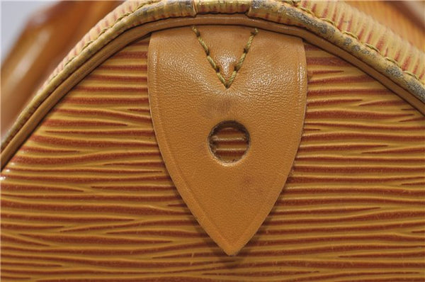 Authentic Louis Vuitton Epi Speedy 25 Hand Boston Bag Yellow M43019 LV 5992D