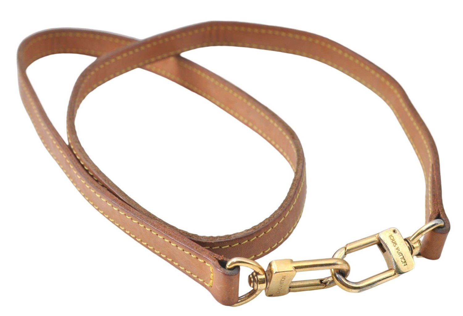 Authentic Louis Vuitton Leather Shoulder Strap Beige 39