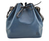 Authentic Louis Vuitton Epi Petit Noe Bi-color Blue x Black Drawstring Bag 6001I