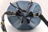 Authentic Louis Vuitton Epi Petit Noe Bi-color Blue x Black Drawstring Bag 6001I