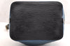 Authentic Louis Vuitton Epi Petit Noe Bi-color Blue x Black Drawstring Bag 6001I