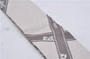 Authentic HERMES Twilly Scarf "Bolduc" Silk Ivory Gray 6003E