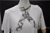 Authentic HERMES Twilly Scarf "Bolduc" Silk Ivory Gray 6003E