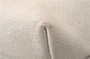 Authentic Ferragamo Gancini Leather Shoulder Tote Bag Ivory 6006D