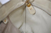 Authentic Ferragamo Gancini Leather Shoulder Tote Bag Ivory 6006D