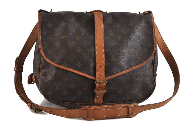 Auth LOUIS VUITTON Monogram Saumur 35 Shoulder Cross Body Bag M42254 LV 6007C