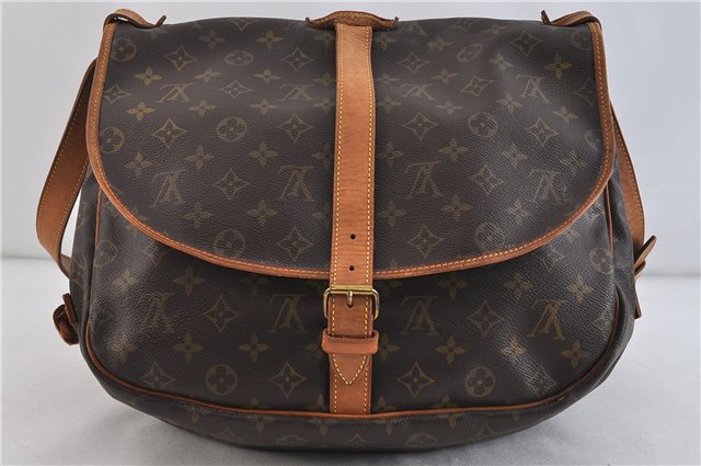 Auth LOUIS VUITTON Monogram Saumur 35 Shoulder Cross Body Bag M42254 LV 6007C