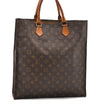 Authentic LOUIS VUITTON Monogram Sac Plat Hand Bag M51140 LV Junk 6009C