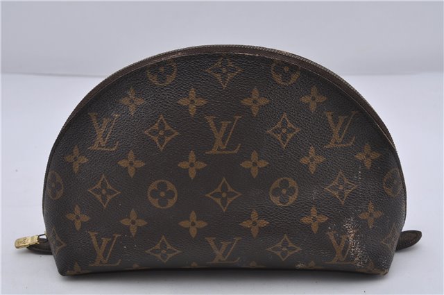 LOUIS VUITTON Monogram Trousse Demi Ronde 23 Cosmetic Pouch M47520 LV Junk 6012C