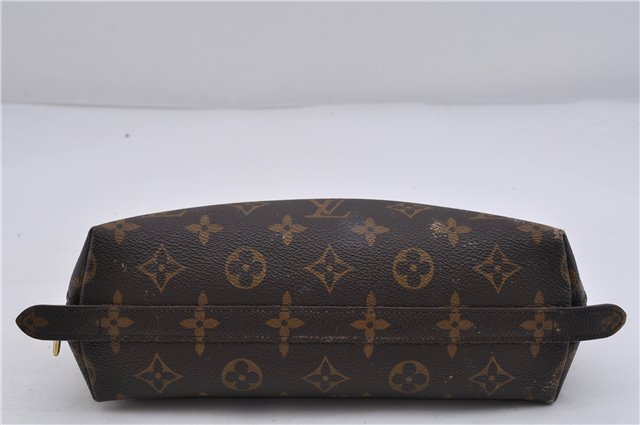 LOUIS VUITTON Monogram Trousse Demi Ronde 23 Cosmetic Pouch M47520 LV Junk 6012C