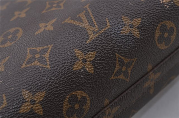 LOUIS VUITTON Monogram Trousse Demi Ronde 23 Cosmetic Pouch M47520 LV Junk 6012C