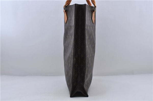 Authentic LOUIS VUITTON Monogram Sac Plat Hand Bag M51140 LV 6015C