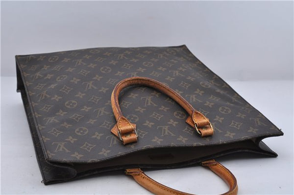 Authentic LOUIS VUITTON Monogram Sac Plat Hand Bag M51140 LV 6015C