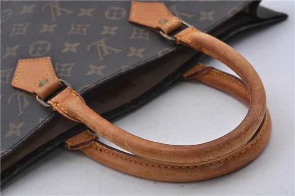 Authentic LOUIS VUITTON Monogram Sac Plat Hand Bag M51140 LV 6015C