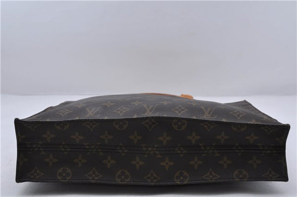Authentic LOUIS VUITTON Monogram Sac Plat Hand Bag M51140 LV 6015C