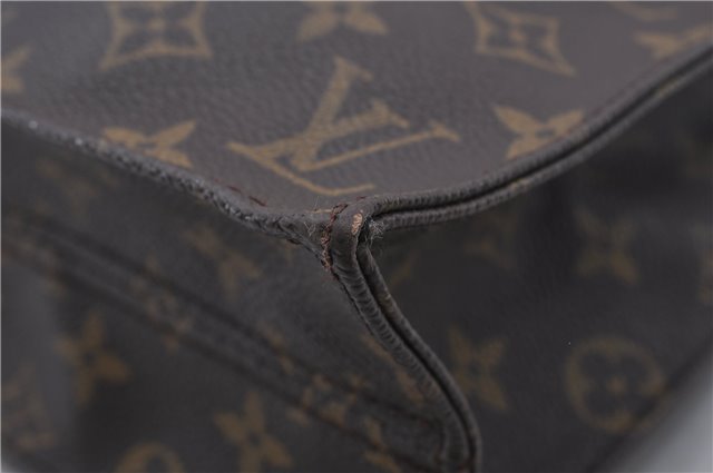 Authentic LOUIS VUITTON Monogram Sac Plat Hand Bag M51140 LV 6015C