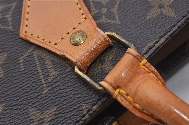 Authentic LOUIS VUITTON Monogram Sac Plat Hand Bag M51140 LV 6015C