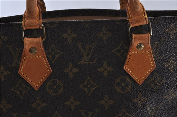 Authentic LOUIS VUITTON Monogram Sac Plat Hand Bag M51140 LV 6015C