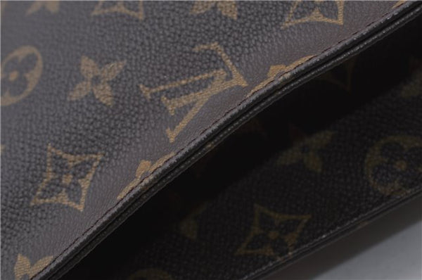 Authentic LOUIS VUITTON Monogram Sac Plat Hand Bag M51140 LV 6015C