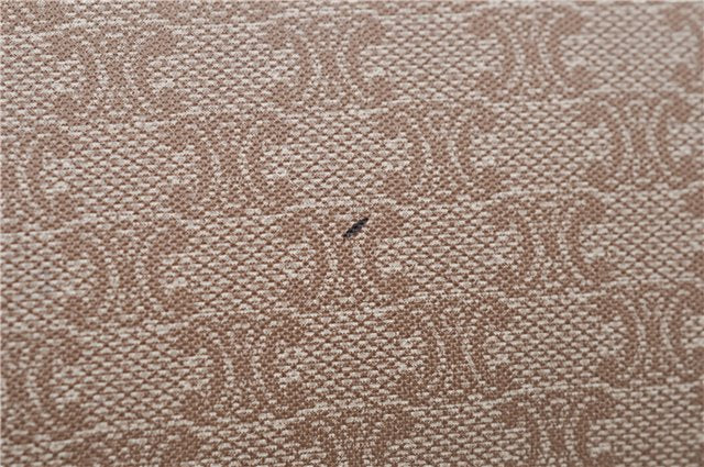 Authentic CELINE Macadam Blason Pattern Clutch Bag PVC Leather Beige 6018C