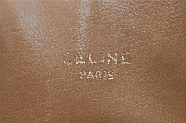 Authentic CELINE Macadam Blason Pattern Clutch Bag PVC Leather Beige 6018C
