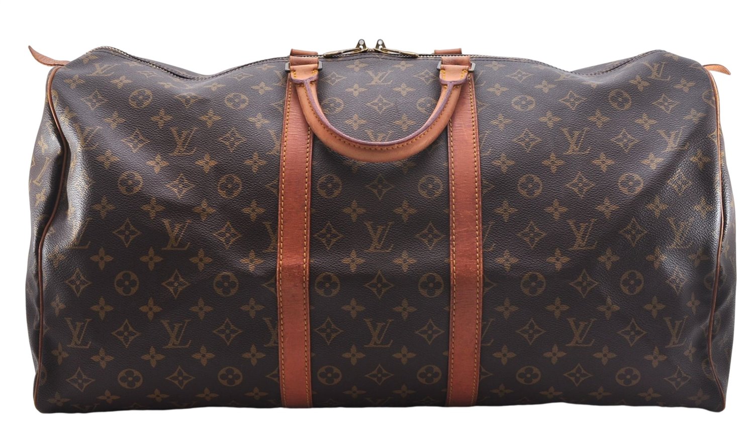 Authentic Louis Vuitton Monogram Keepall 55 Travel Boston Bag M41424 LV 6018E