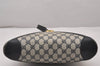 Authentic GUCCI Sherry Line Shoulder Hand Bag GG PVC Leather Navy Blue 6019I