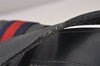 Authentic GUCCI Sherry Line Shoulder Hand Bag GG PVC Leather Navy Blue 6019I