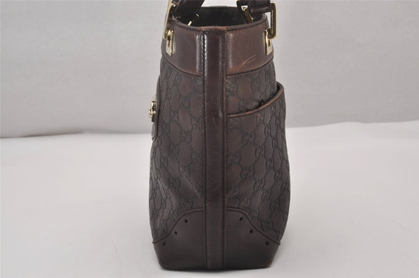 Authentic GUCCI Vintage Guccissima Tote Hand Bag GG Leather 145994 Brown 6022I