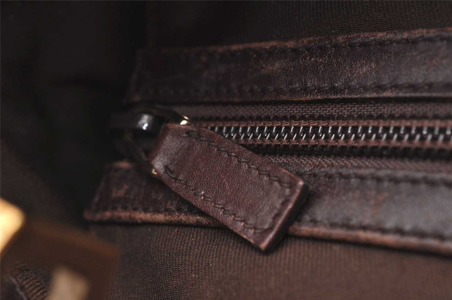 Authentic GUCCI Vintage Guccissima Tote Hand Bag GG Leather 145994 Brown 6022I