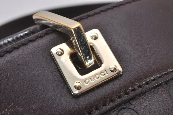Authentic GUCCI Vintage Guccissima Tote Hand Bag GG Leather 145994 Brown 6022I