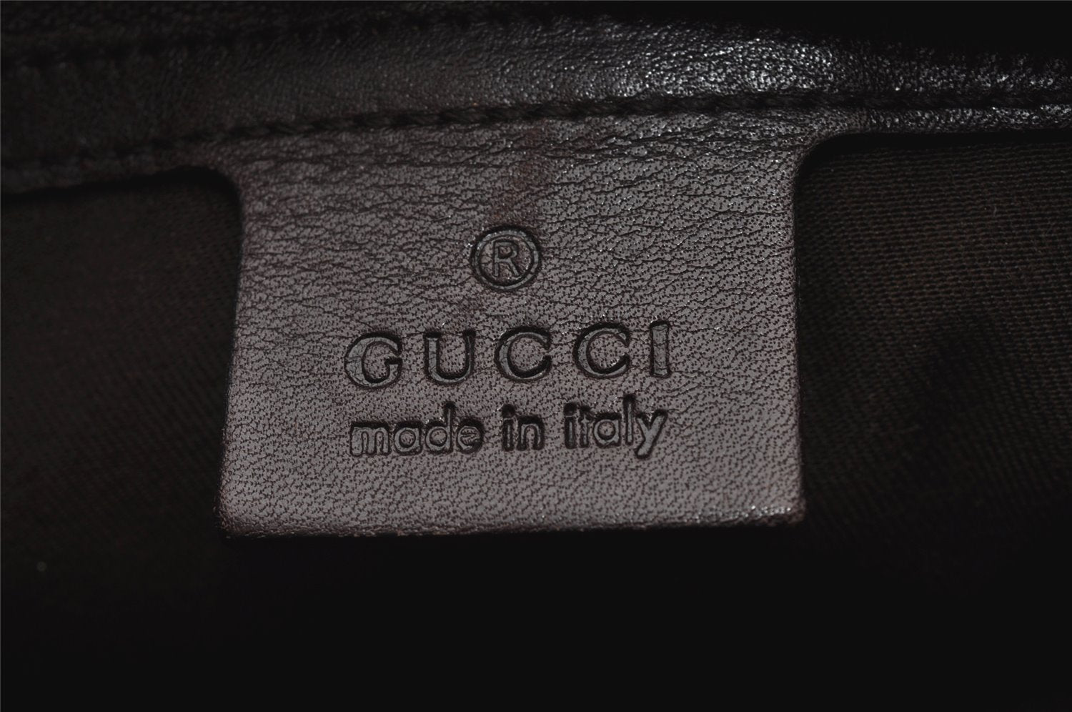 Authentic GUCCI Vintage Guccissima Tote Hand Bag GG Leather 145994 Brown 6022I