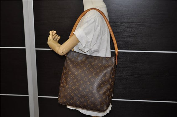 Authentic Louis Vuitton Monogram Looping GM Shoulder Bag M51145 LV 6023E