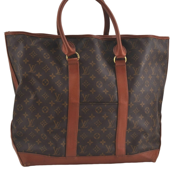Auth Louis Vuitton Monogram Sac Weekend GM Vintage Tote Hand Bag M42420 LV 6024D